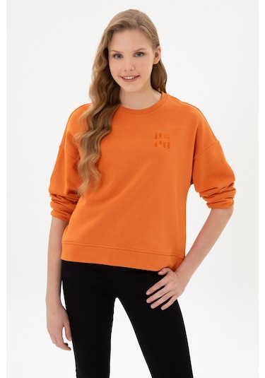 U.S. Polo Assn. Kadın Bakır Bisiklet Yaka Basic Sweatshırt 50313565-VR182