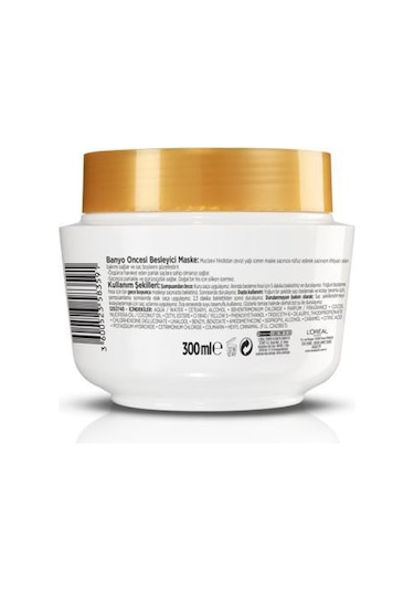 Elseve Hindistan Cevizi & Değerli Yağlar Eşsiz Karışım Banyo Öncesi Besleyici Saç Maskesi 300 ML