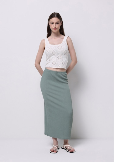 Colin's Colins Slim Fit Düz Kadın Yeşil Etek Cl1075023 Q1.v1 Sag Sage