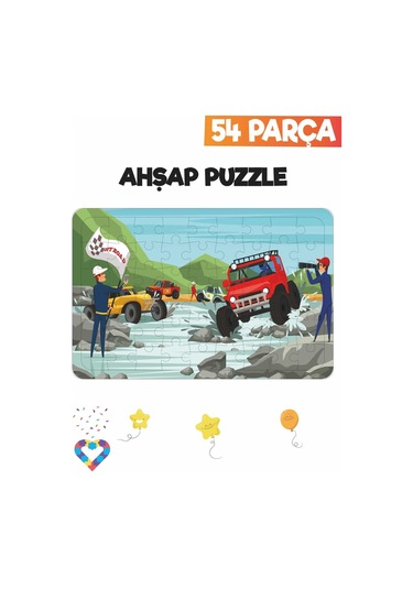 Ahşap Çocuk Puzzle 54 Parça-37