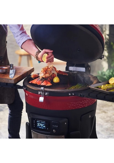 Kamado Joe Konnected Joe Dijital Seramik Kömürlü Barbekü Kömürlü Mangal