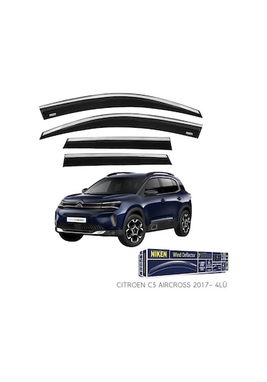 Citroen C5 Aircross Niken Kromlu Cam Rüzgarlığı 4lü Set 2017 Ve Üstü