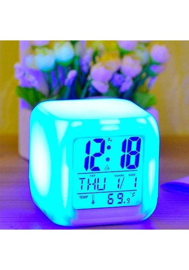 Renkli Çok Fonksiyonlu Dörtlü Çan Çocuk Elektronik Küçük Çalar Saat 2 Seti