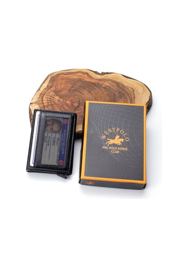 Westpolo Hakiki Deri Isme Özel Mekanizmalı Erkek Cüzdan Kartlık