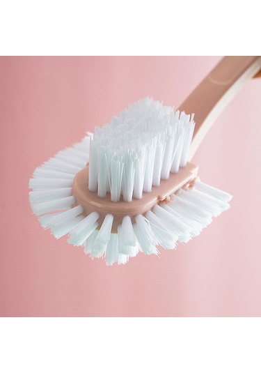 Suntek Ayakkabı Temizleme Fırçası, Uzun Saplı Temizleyici, Pembe