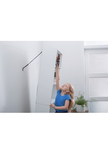 Portakal Safety Eşya Tv Sabitleme Deprem Güvenliği Kayışı Metal Başlıklı Siyah