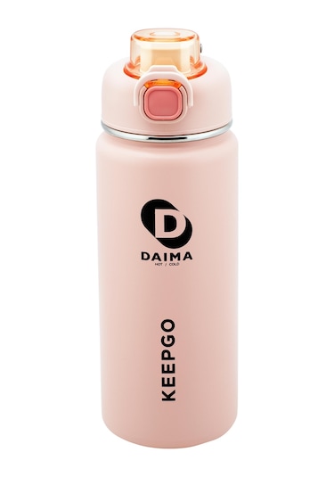 Daima Keep Go 750 Ml 12 Saat Sıcak 24 Saat Soğuk Pembe Termos Pembe