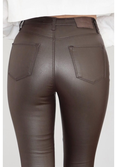 Lacarino 7354 Mira Kadın Jean Pantolon Kahve Lacarino 7354 Mira Kadın Jean Pantolon Kahve