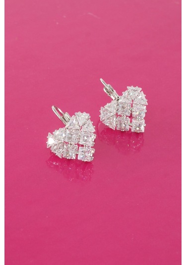 Kadın Vip Seri Baget Zirkon Taşlı 925 Ayar Gümüş Klipsli Küpe Seti