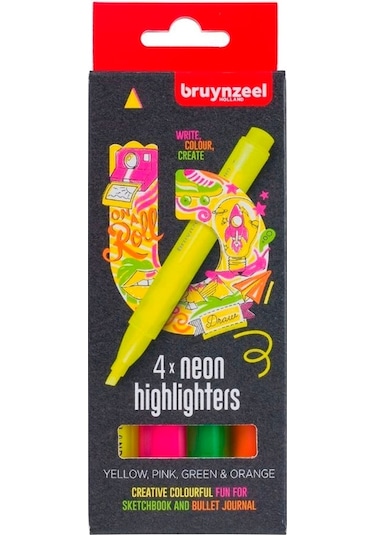 Bruynzeel 4'lü Neon Highlighter Kalem Seti 60283004