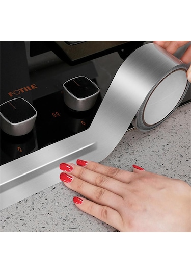 Lavabo Su Geçirmez Etiket Anti-kalıp Bant Tezgah Üstü Tuvalet Boşluğu Isı Yalıtımı Alüminyum Folyo Bant 5cm&5m&0.1mm