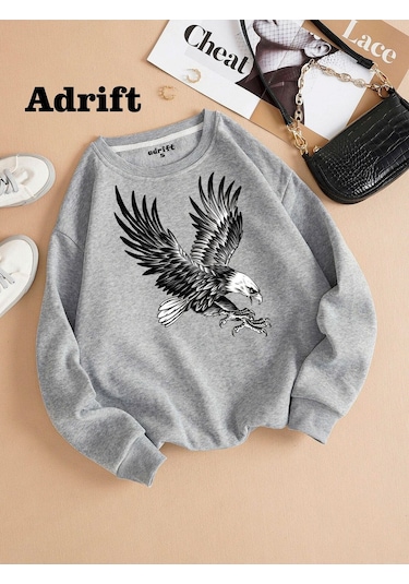 Kartal Köstebek Sokak Trend Tasarım Harajuku/gotik Gri--15074 Gri