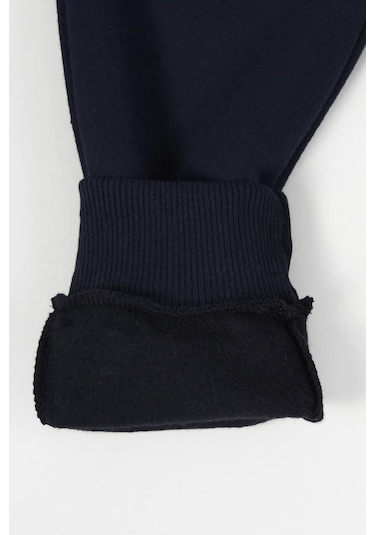 Lacivert Kalın Pamuklu Beli Ve Paçası Lastikli Cepli 5-6-7-8-9-10-11-12 Yaş Kız Çocuk Eşofman Altı Lacivert