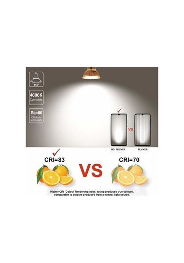 6'lı Gu10 Led Ampul Paketi 5 W, Sıcak Beyaz 4000 K Yüksek Parlaklık