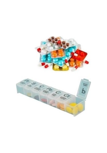 Haftalık Günlük İlaç Saklama Kutusu 7 Günlük İlaç Saklama Kabı