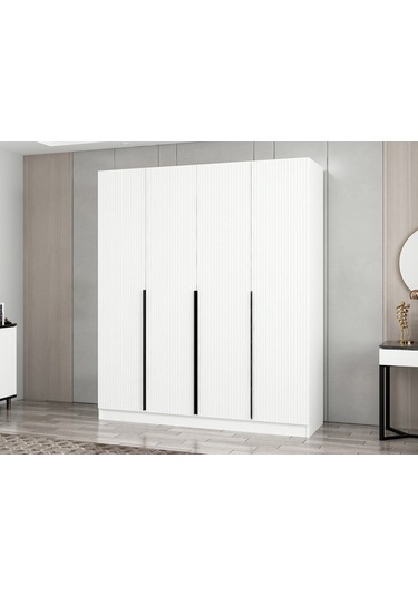 Kale Plus 4 Mebran Kapaklı 2ç Dolap Beyaz Mebran 190cm Beyaz