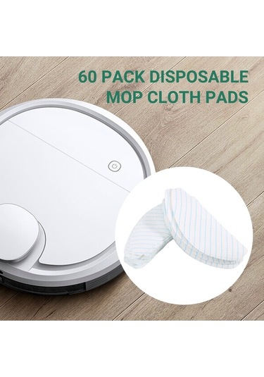 Moly Ecovacs Deebot Ozmo T8/t9 Uyumlu 60 Adet Tek Kullanımlık Paspas Bezi, Yıkama İmkanı