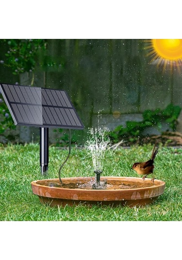 Pazly Suntek Güneş Enerjili Su Pompası Kiti Dıy Bahçe Çeşmesi 1,5w Wb