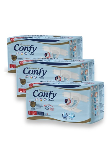 Confy Adult Yetişkin Bezi Large 30 Adet X 3 Paket