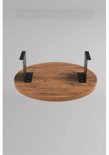 Koyu Ceviz Yan Sehpa Koltuk Yanı Sehpa Kolda Ayarlanabilir Tepsi