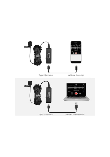 Boya By Dm10 Pc Apple Uyumlu iPhone Telefon Yaka Mikrofonu
