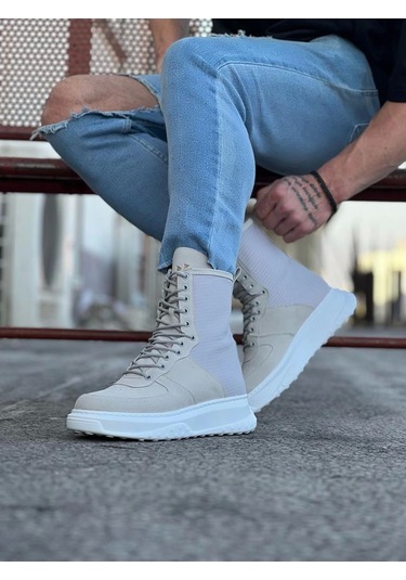 Wagoon Wg012 Gri Süet Uzun Bağcıklı Bot Çok Renkli