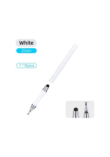 Novahub Beyaz Evrensel Çizim Tableti İçin 2'si 1 Arada Stylus Kalem Kapasitif Ekran Dokunmatik Kal Mobil Android Ios Kalem Stylus 56851396