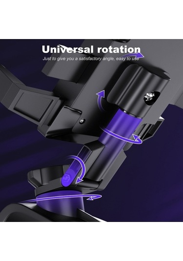 Besthome1 360 Derecelik Araç İçi Telefon Tutucu: Navigasyon İçin Baş Eğmeden, Tek Elle Kullanılabilir, Sabit Tutuş, Gizlenebili Siyah