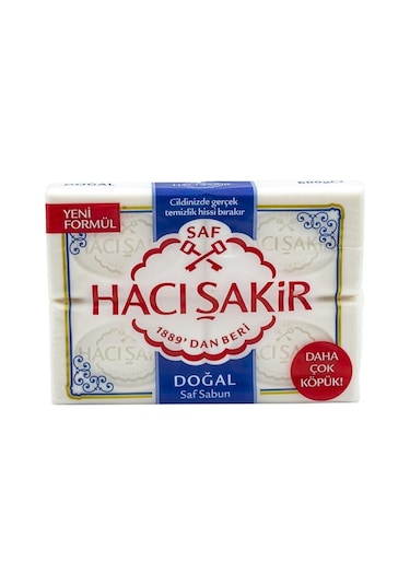 Hacı Şakir Doğal Saf Geleneksel Beyaz Sabun 4 x 150 G