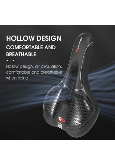 West Bıkıng Yp0801128-129 Darbeye Dayanıklı Bisiklet Selesi Nefes Alabilir Mtb Yol Bisiklet Koltuk Minderi - Yıllık Halka Desenli Silikon Tip