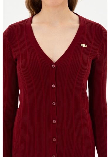 U.s. Polo Assn. Kadın Bordo Hırka Triko 50313580-vr014 Bordo