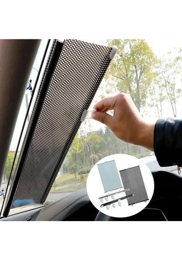 Xuweiwei Genişletilebilir Araç Güneşlik Seti - Ön Arka Camlar Ve Rüzgarlık İçin 15.75 X 49.21 İn Siyah Uv Korumalı Isı Yalıtımı