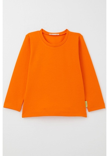 Breeze Kız Bebek Uzun Kollu Tişört Basic 9 Ay-3 Yaş, Turuncu Turuncu