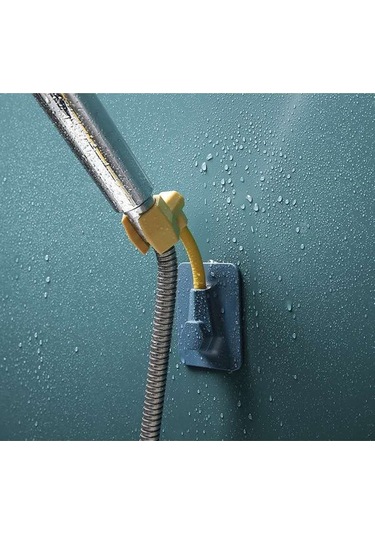 Primepickings Kanca Yok Shaı Yeni Varış Duş Başlığı Tutucu Duvara Monte Duş Tutucu Banyo Aksesuarı 7 Hız 2 Katlı Gri