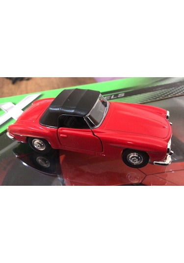 Model Metal Araba 1/36 Çek Bırak 1955 Kırmızı Mercedes Benz 190sl