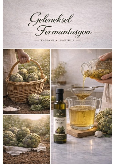 Enginar Sirkesi Geleneksel Fermantasyon Katkısız 250 Ml