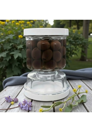 Technow Vps-023 Sulu Peynir Zeytin Ve Turşu Saklama Kabı 500 Ml Beyaz