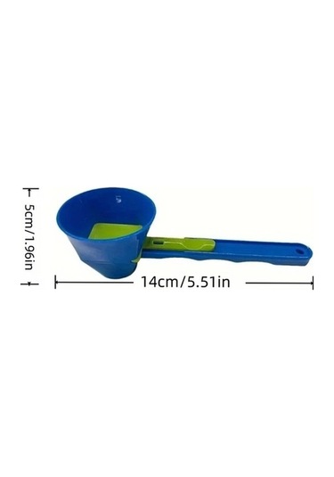 Trendooze Blue 2si1 Protein Ölçeği Mavi Renk Mutfak Gadgetı Kayar Huni Ev Dekorasyonu Mavi