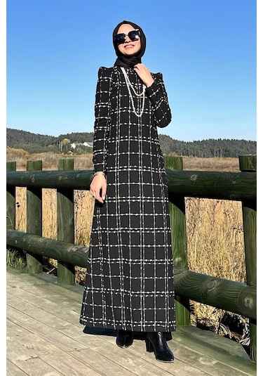 Asalet Tüvit Elbise Siyah