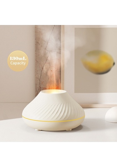 Novahub Renkli Led Alevli Nemlendirici Ve Esans Yağı Difüzörü, Romantik Hava Yumuşatıcı