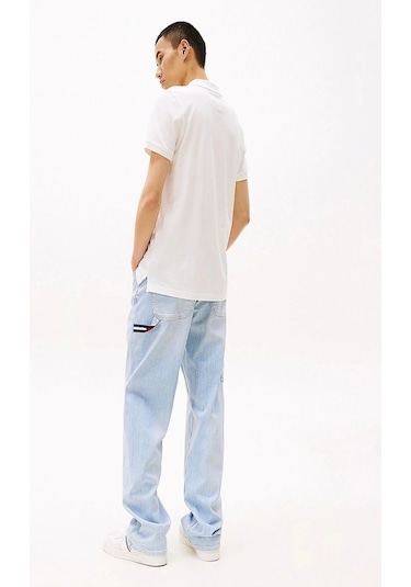 Tommy Hilfiger Erkek Beyaz Slim Fit Polo T-shirt Beyaz