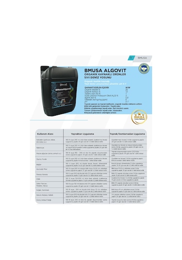 Bmusa Algovit 5 Lt Deniz Yosunu 5 L