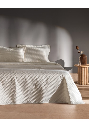 Arles Çift Kişilik Saten Yatak Örtüsü Yo0000000050 Grey Diğer