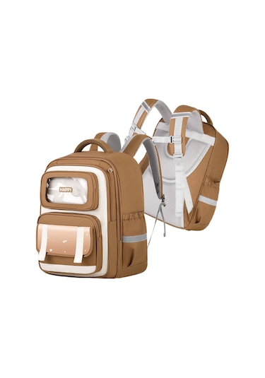 Sınır Ötesi İns Yeni Çantalar Rabub Okul Çantaları Çocuklar İlkokul 1-6. Sınıf Sırt Çantaları Yük Azaltma Sırt Çantası Toptan Haki Trompet On Parçalı Güzel Rabb