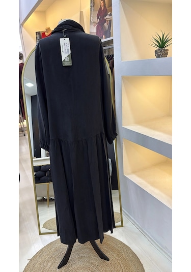 Misswhence İşlemeli Elbise 39820 Siyah