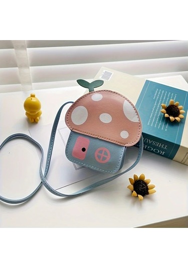 Elmpaly Küçük Ev Çapraz Çanta Moda Prenses Para Cüzdan Kırmızı Kırmızı