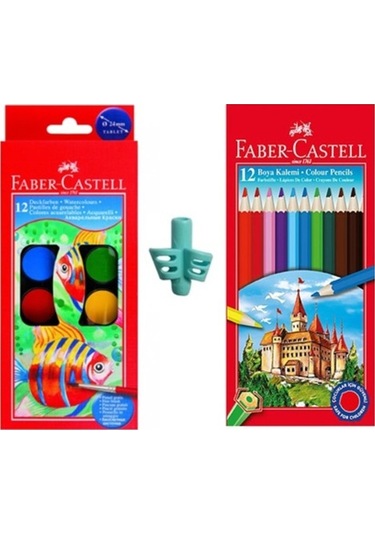 12 renk sulu boya kuru boya seti kalem tutmaçlı tam boy set