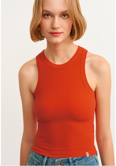 2'li Paket Fitilli Halter Yaka Örme Atlet NAR