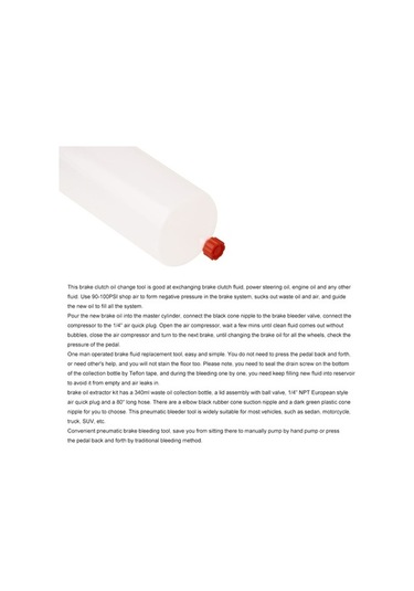 Tongxida Araba / Kamyon / Motosiklet Fren Sıvısı Pnömatik Vakumlu Hava Alma Alet Kiti