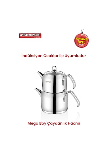 Kahramanlar Delux Mega Boy Platin Çaydanlık Takımı Platin